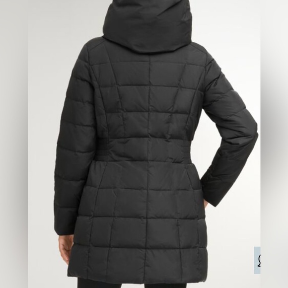Cole Haan Signature Black Hooded Coat - Picture 3 of 12